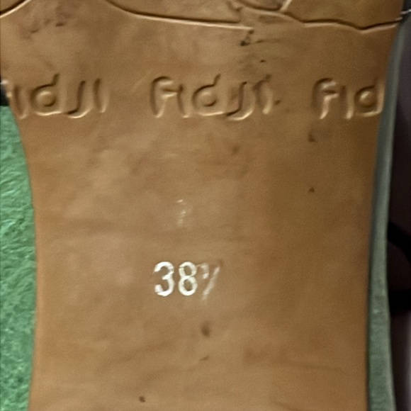 Fidgi brogues lace up heeled green and blue heels size 38.5 / US 7.5 - Picture 6 of 7